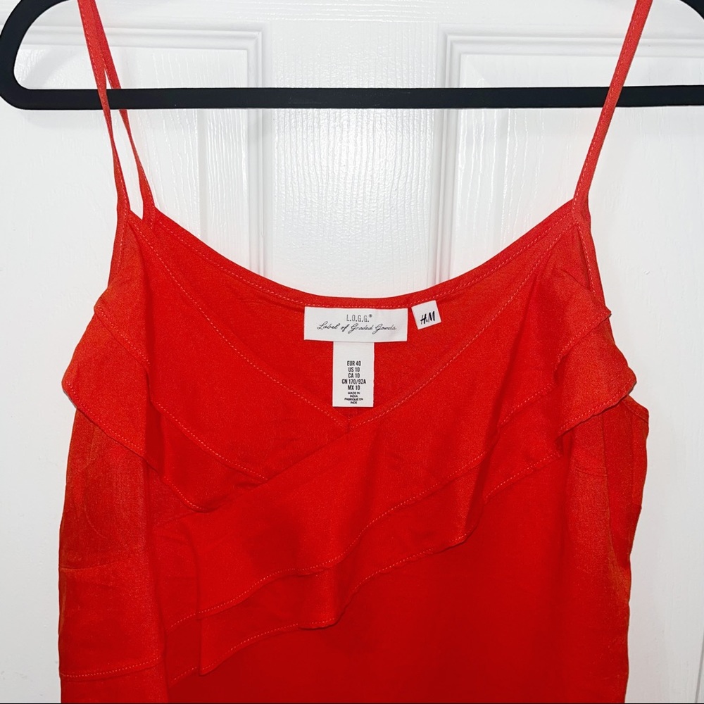 New H&M tangerine orange Cami top size 12